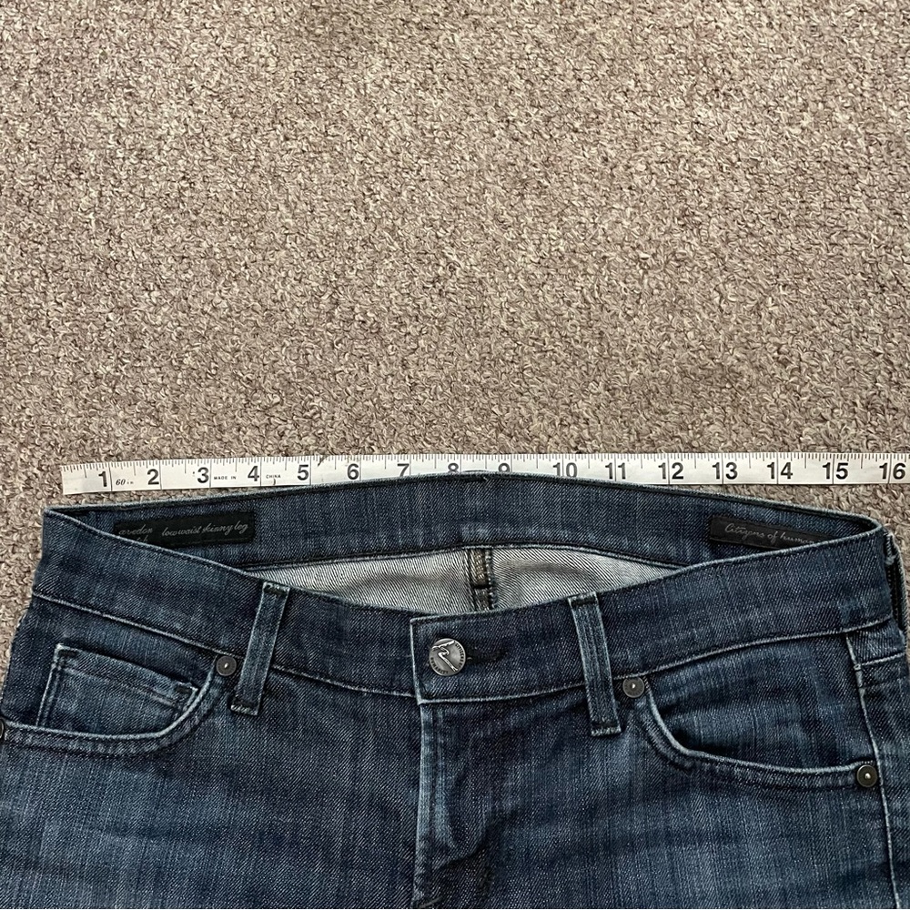 Citizens of Humanity Avedon Stretch Low Waist Skinny Leg Designer Casual Jeans - Picture 9 of 10